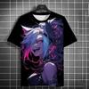 Herren T-Shirt Mode Cartoon Sexy Girl Grafik T-Shirts Sommer Casual Harajuku Streetwear 3D Gedruckt Hip Hop Oansatz Top Tees