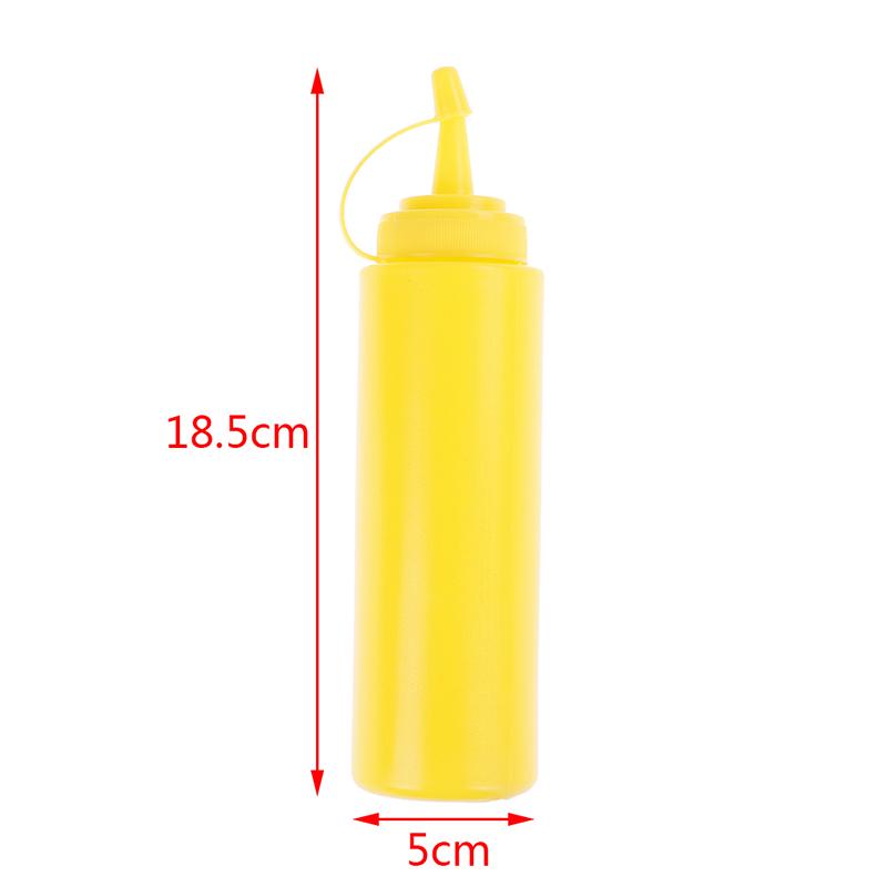 Kitchen Plastic Salad Squeeze Bottle 8Oz For Sauce Vinegar Oil Ketchup Tool