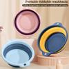 Portable Foldable Laundry Basin Plastic Travel Folding Wash Basin Safe Durable Foldable Wash Basin Bathroom Household Supplies
