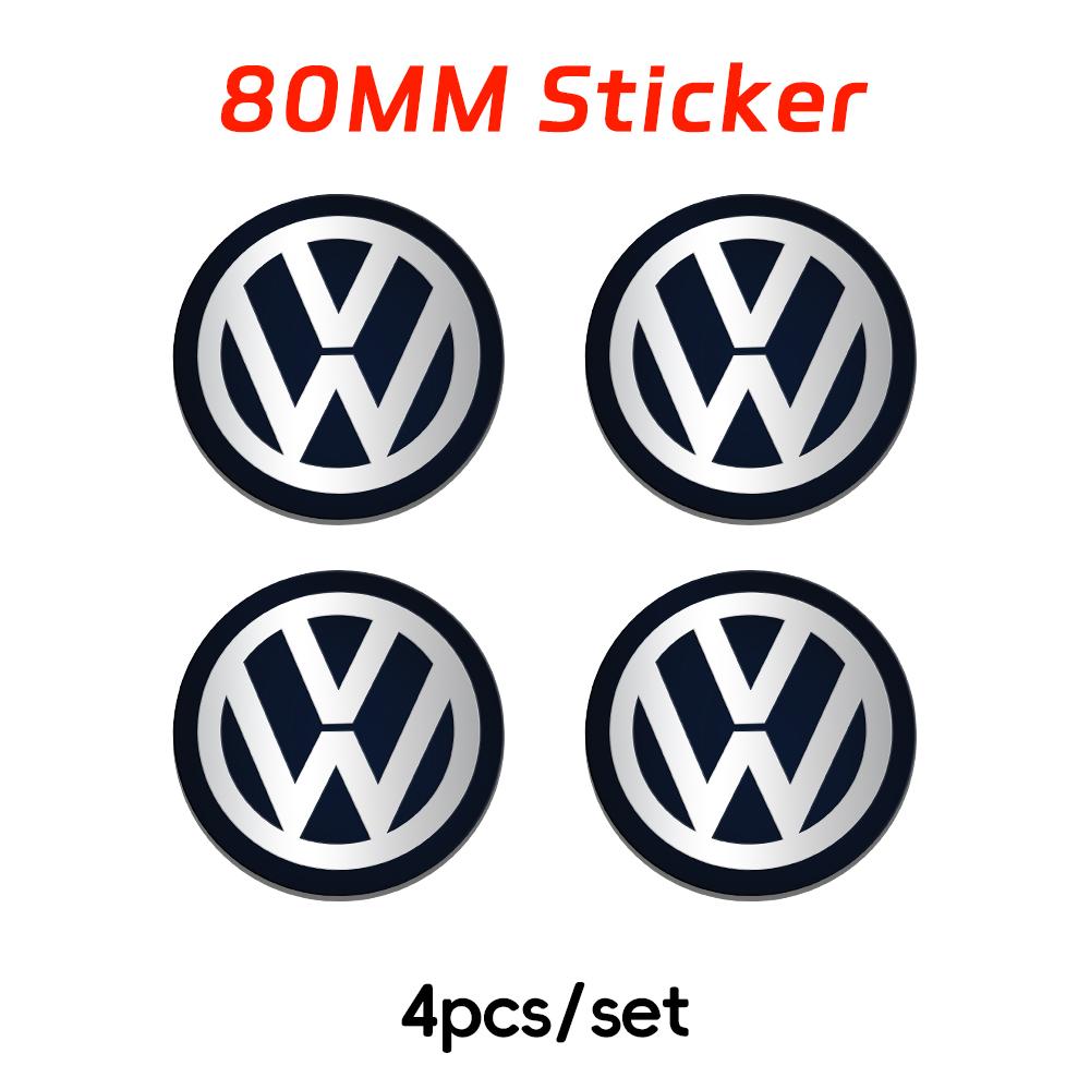 TCFJN1 4Pcs 70/80/90/100/120mm Car Wheel Center Cover Tire Hub Caps Sticker For Volkswagen Vw Tiguan Jetta Mk6 Beetle Polo Touran Golf