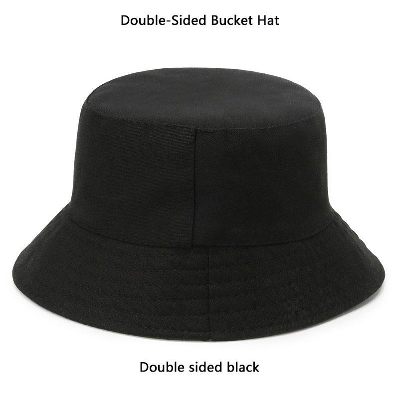 Stylish Unisex Oversize Bucket Hat For Big Head, Double Sided Cotton Cap For Sun And Wind Protection