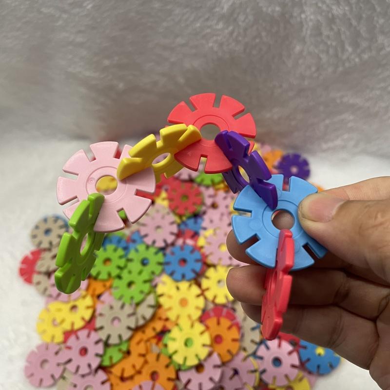 Non-Toxic 400 Bucăți Fulg de Zăpadă Jucărie Educativ Blocuri de Construcție Blocuri Cărămidă Puzzle DIY Jucării Educative Jucării Pentru Copii 6 Până La 10 Ani Copii