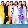 Men's and Women's Autumn Winter Cartoon Onesie Unisex Robe Flannel Homewear Hooded Loose Casual Loungewear