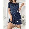Women's Nightgown Summer Short Sleeve Sleep Shirt Round Neck Dress Soft Nightdress Home Clothes Sleepwear & Loungewear