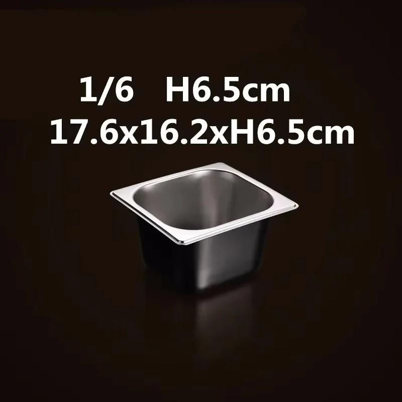 Square pots GN Pan Kitchen 304 stainless steel 1/9 1/6 1/4 1/3 Food pan Chafing Buffet Gastronorm Pan Containers Lid 0.7 mm