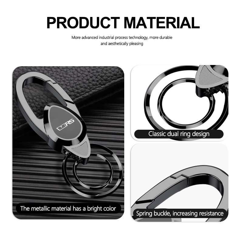 DROQ8 Car KeyChain Keyring Key Holder Emblem Auto Accessories For Skoda Fabia 1 2 Octavia A7 RS Superb Rapid Yeti Karoq Vision