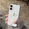 Cat Ears Transparent Mobile Phone Case Four Corners Anti-fall Mobile Phone Case Transparent for Apple 14promax Creative Cute Mobile Phone Case