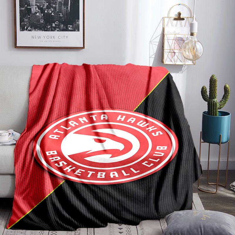 Hawks Basketball Decken Flanelldecken Plüsch für Sofa Bett Geschenke für Männer Frauen Reise Picknickdecke Weihnachts-Fan-Geschenke