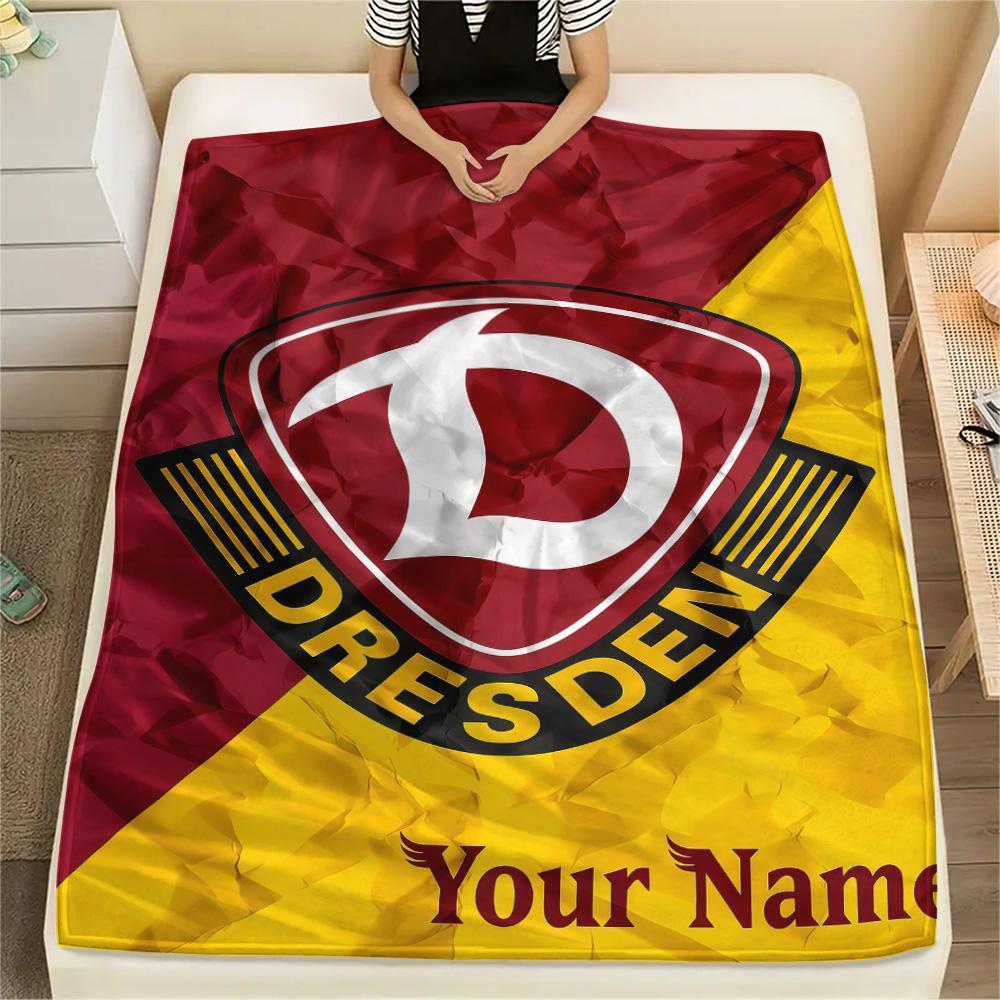 1 Stück Personalisierte Decke mit SG Dynamo Dresden Muster aus Flanell, geeignet für alle Jahreszeiten, für Heimdekoration, Wärme und Komfort, Geschenke, Weihnachtsgeschenk -HE200