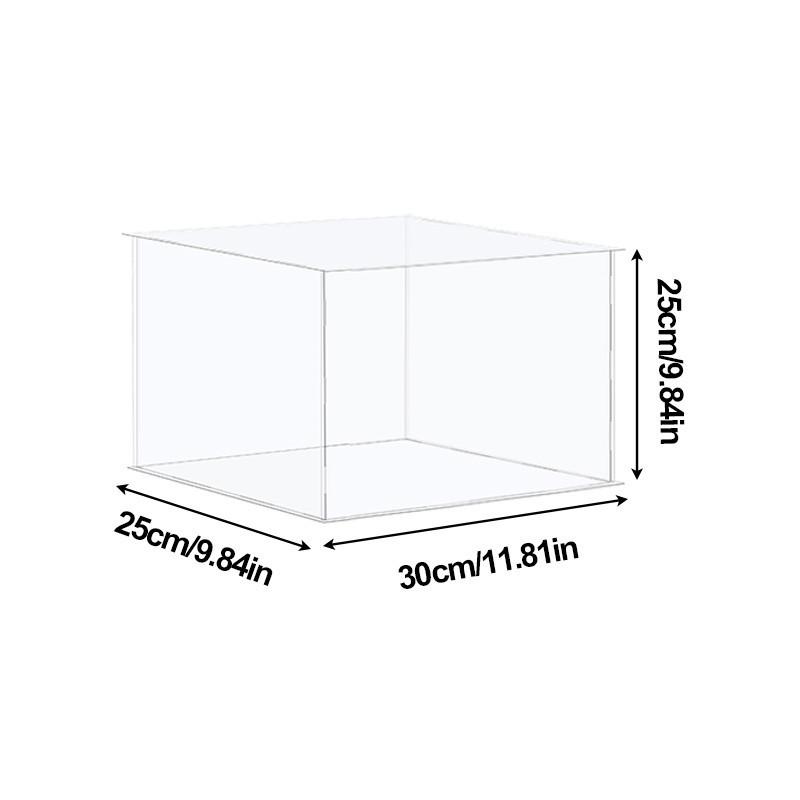 Transparent Display Case Countertop Box Organizer Stand Dustproof Protection Showcase Storage Box