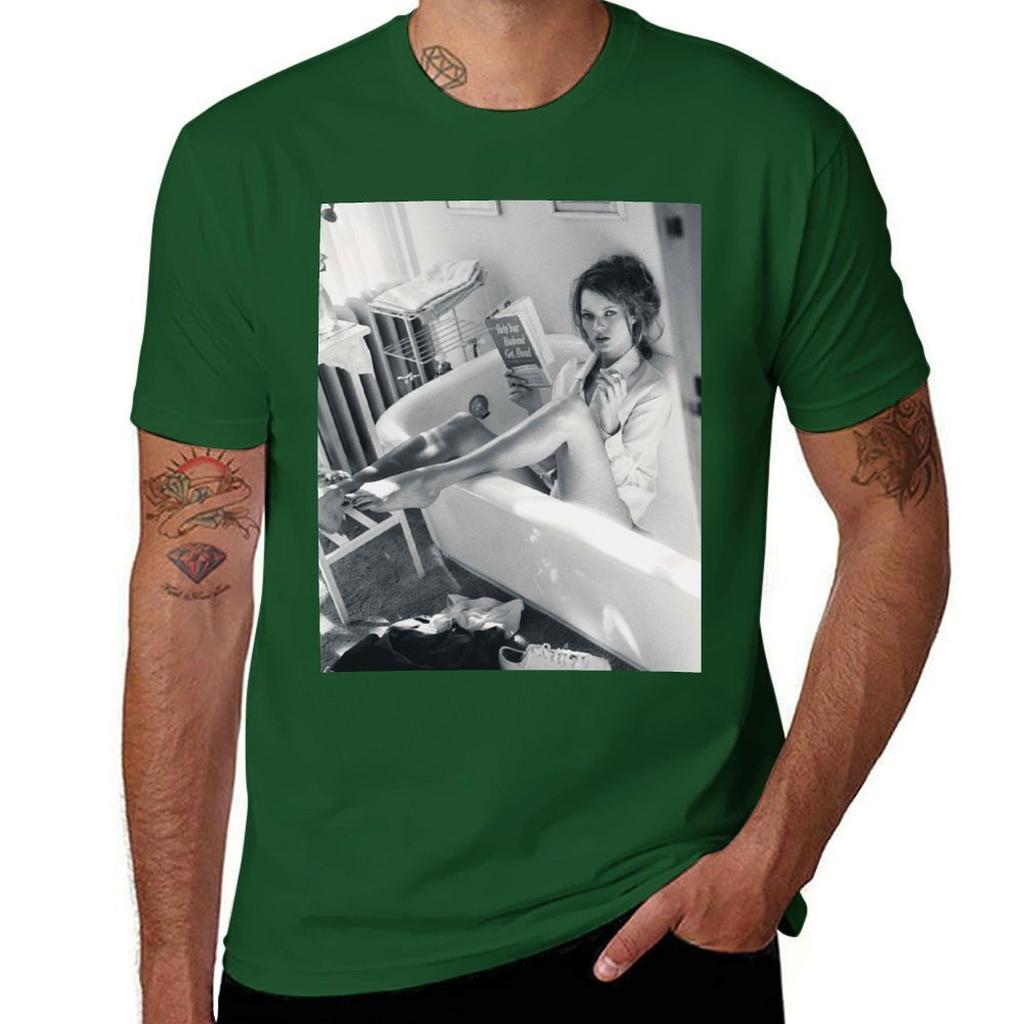 KATE MOSS FASHION PHOTOGRAPHY S Black and White Editorial Bicycle TShirt Customs Design Your Own Unisexs Tshirt