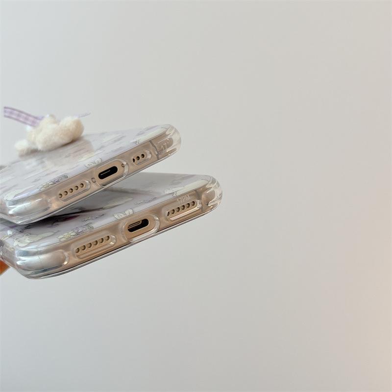 Floral Rabbit iPhone Case for 14/15/16 Pro Max/17