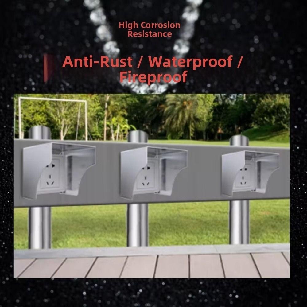 12.5-50cm Length Doorbell Rain Cover Stainless Steel Outdoor Switch Protection Security Access