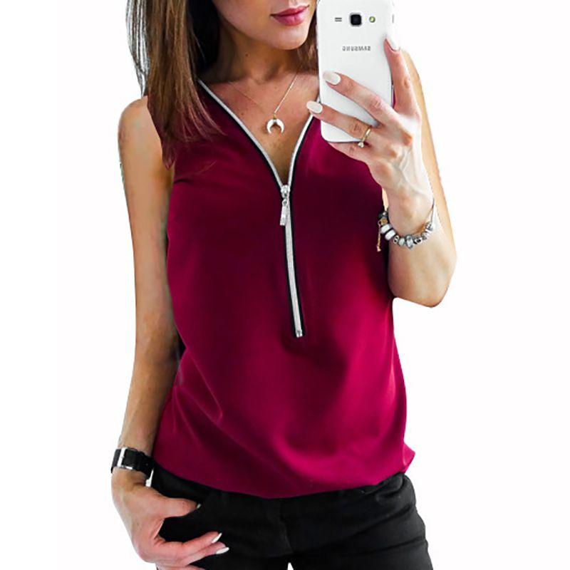 Modisches Sommer-Westentop für Damen mit stilvollem ärmellosem Design und bequemem Chiffonstoff