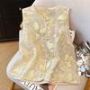 Button Embroidered Vest Women's Summer Vest Temperament Beautiful Niche Design Top