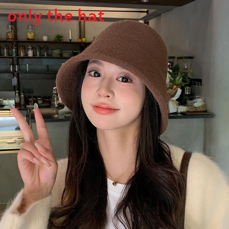Fisherman Solid Color Cap For Women Autumn Winter Knit Warm Sunshade Unisex Travel Accessory