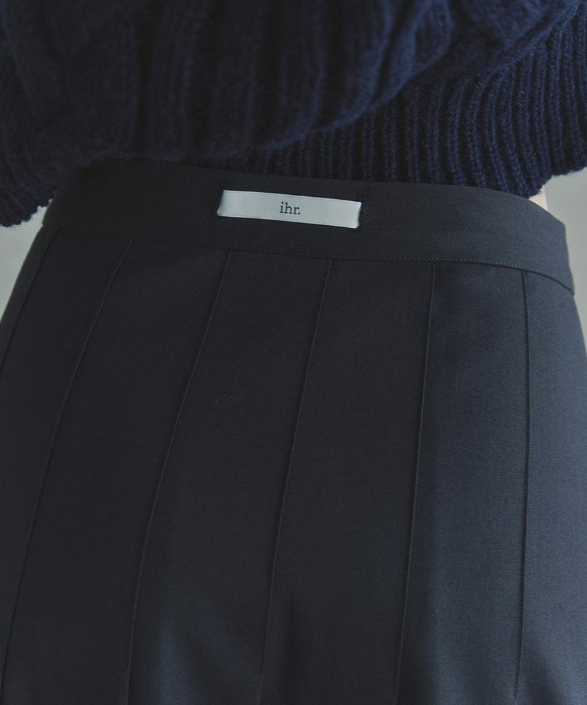 Ihr Asymmetrical Pleated Skirt / Charcoal