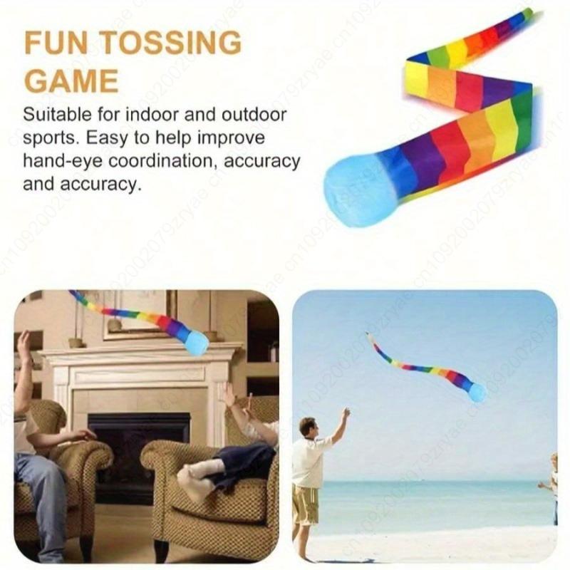 Ungiftiges 1/3-teiliges weiches Regenbogen-Sandsack-Spielzeug - Lebendiger Doppel-Schwimmring für Pool- und Strandunterhaltung Das perfekte Weihnachtsgeschenk für Alter 14+