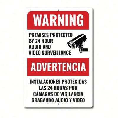 VIGIA No Trespassing Sign Weatherproof Outdoor Security Sign for Yard Wall Gate