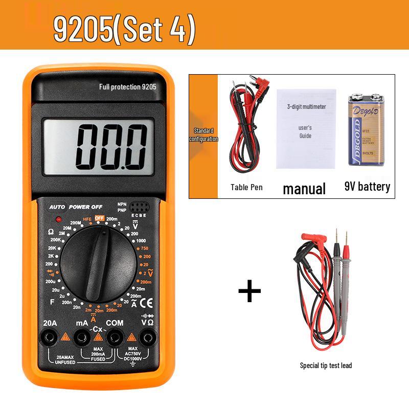 9205 Auto Digitalmultimeter: Multifunktional, Intelligent, Anti-Brand, mit automatischer Abschaltung für elektrische Haushaltsreparaturen.
