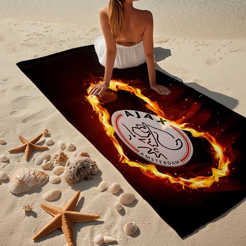 1PC Ajax Amsterdam Crest Beach Towel - Soft, Absorbent Microfiber, Lightweight, Ideal for The Beach, Parties, Travel, Camping Fan Gifts