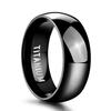 2/4/6/8mm Mens Wedding Band Polished Women Titanium Simple Engagement Classic Rings Black Silver Color Lady anel 3-15