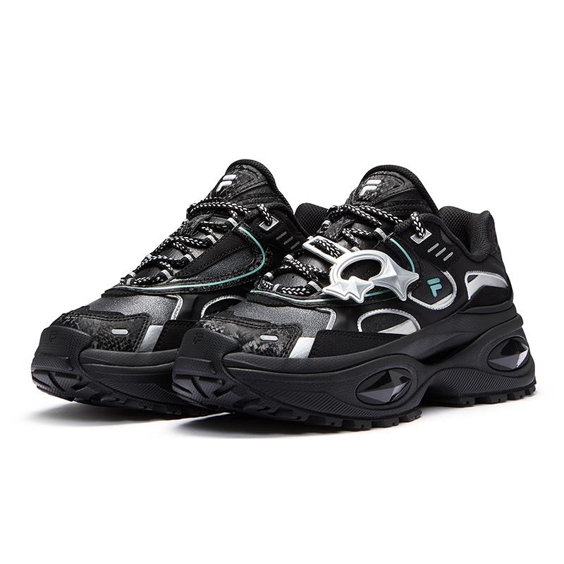 Fila Fusion Bianco III Retro Low-Top Dad Sneakers Women Sneakers Black Silver T12W511008FBS