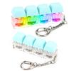 Keyboard Decompression Toys 4 Keys Keyboard Fidget Toy with LED Light Mechanical Key Toy DIY for Adult Gifts To Relief Pass Time