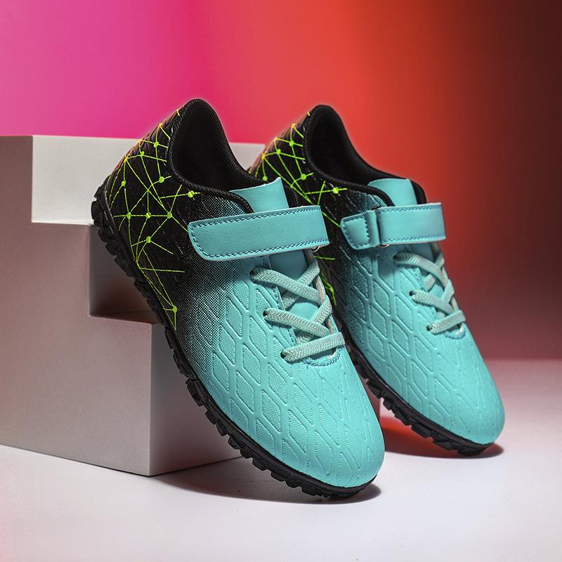 Children's football shoes low-top Velcro students anti-skid professional training shoes long broken nails football shoes