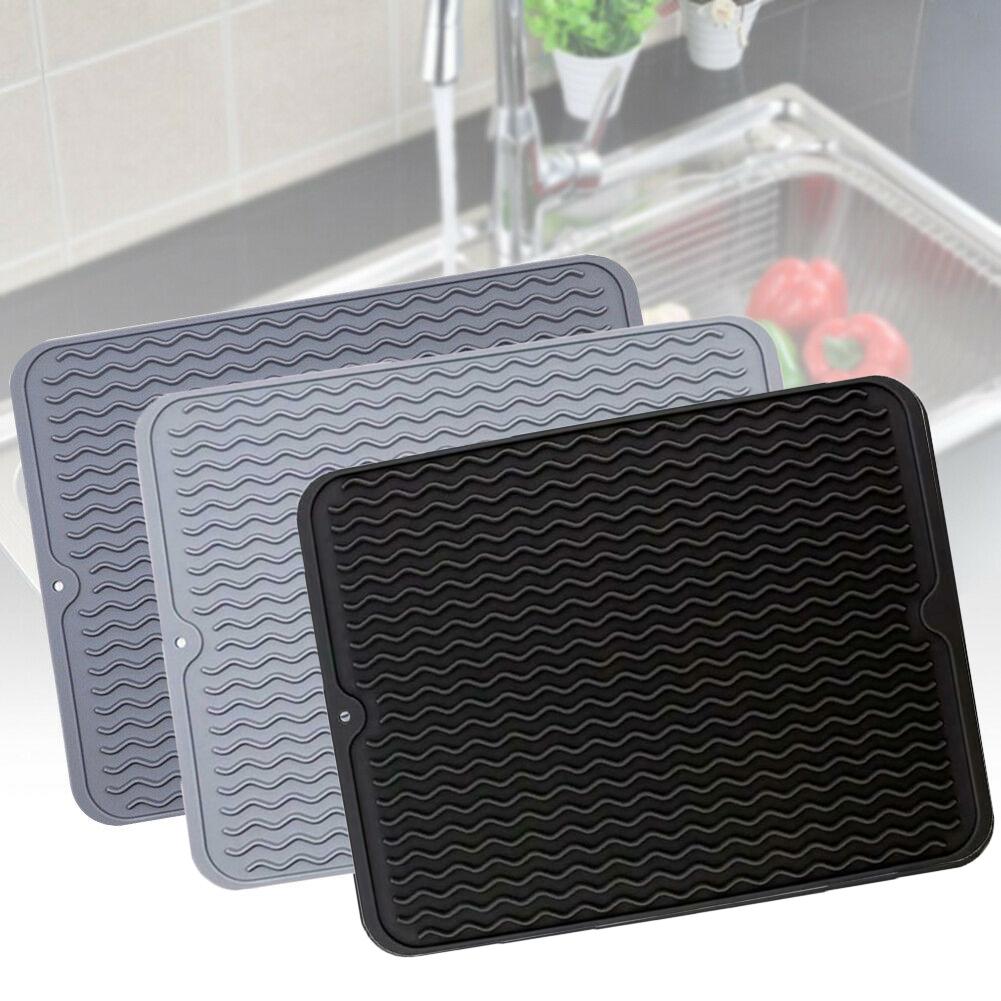 Resistant Wave Draining Pad Non-slip Table Mat Heat Insulation Pad Silicone Drying Mat Placemat