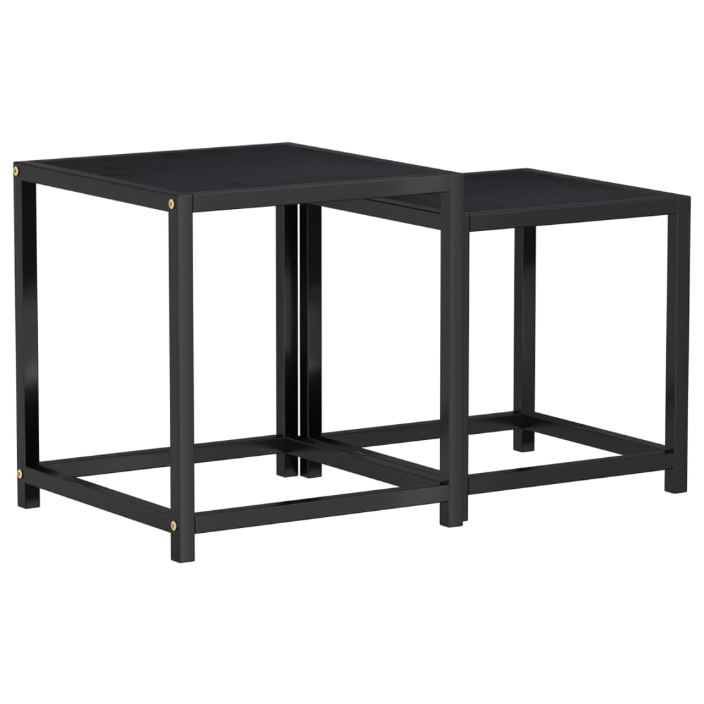 Vidaxl Coffee Tables, 2 Pcs, MDF, Black