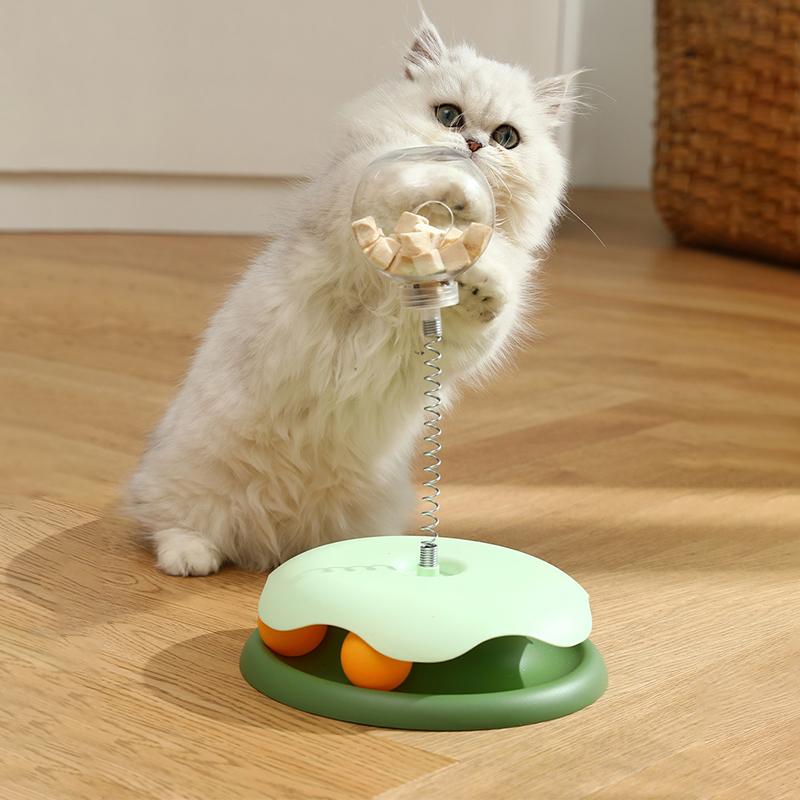 Kattenpuzzel Voedsel Lekkende Bal Speelgoed Kat Hond Interactief Snoep Lekkend Speelgoed Langzame Kat Hond Voerbak Kat Draaitafel Speelgoed Huisdierbenodigdheden