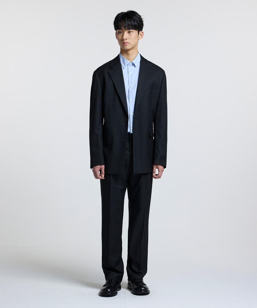 STCO Haus Unstructured Jacket Black (Semi-Oversized Fit)_Csjuc05Hsb