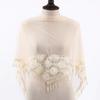 Solid Color Lace Hollow Tassel Triangle Scarf Embroidery Women Headscarf Female Spring Summer Shawls Scarves Floral Scarf