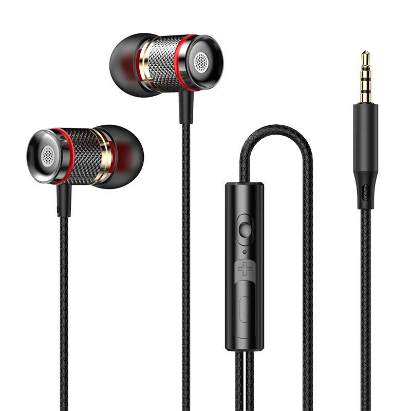 9D HIFI Heavy Bass In Ear Earphone 3.5MM AUX / Type-C Digital Headphone Stereo Wired Headset with Mic Earbuds for Samsung Android