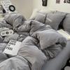 Ultra-soft Solid Color Washed Cotton Bed 4-piece Set Duplex Student Dormitory 3-piece Bed Sheet Quilt Cover Bedding