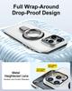 Oatsbasf for iPhone 16 15 Pro Max Phone Case with Magsafe 360°Rotatable Magnetic Ring Stand Transparent Bumper Protective Cover