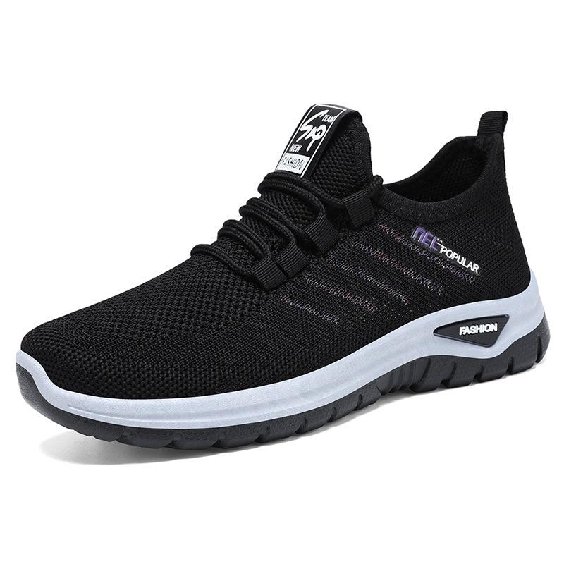 New Women's Shoes Mesh Breathable Casual Shoes Lace-up Sneakers Comfortable Soft-soled Single Shoes
