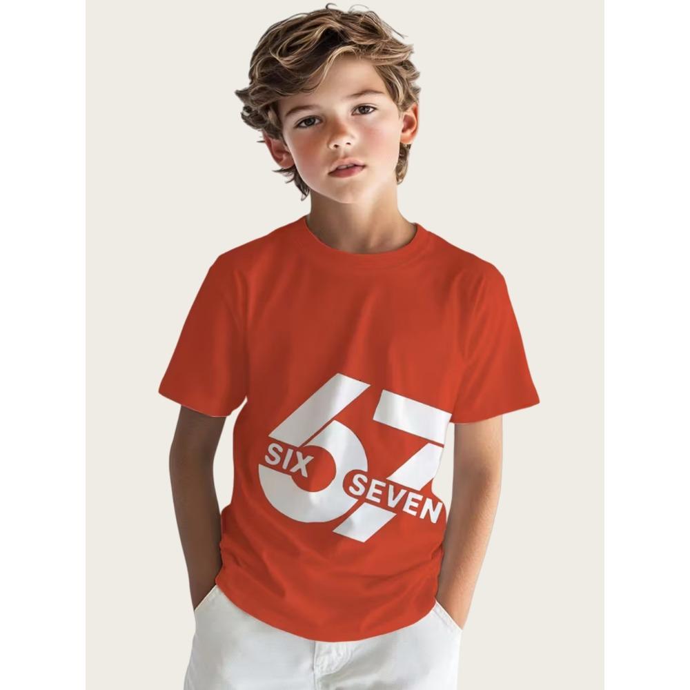 67 Meme T-Shirt for Men's Funny Digital 3D Print Summer Short Sleeve Tee Loose Comfortable Tops Streetwear Fashion Women Clothes