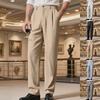 Mode Heren Rechte Broek 2025 Zomer Dagelijks Vrije Tijd Ademend Losse Streep Print Broek Voor Mannen Buiten Vintage Linnen Broek