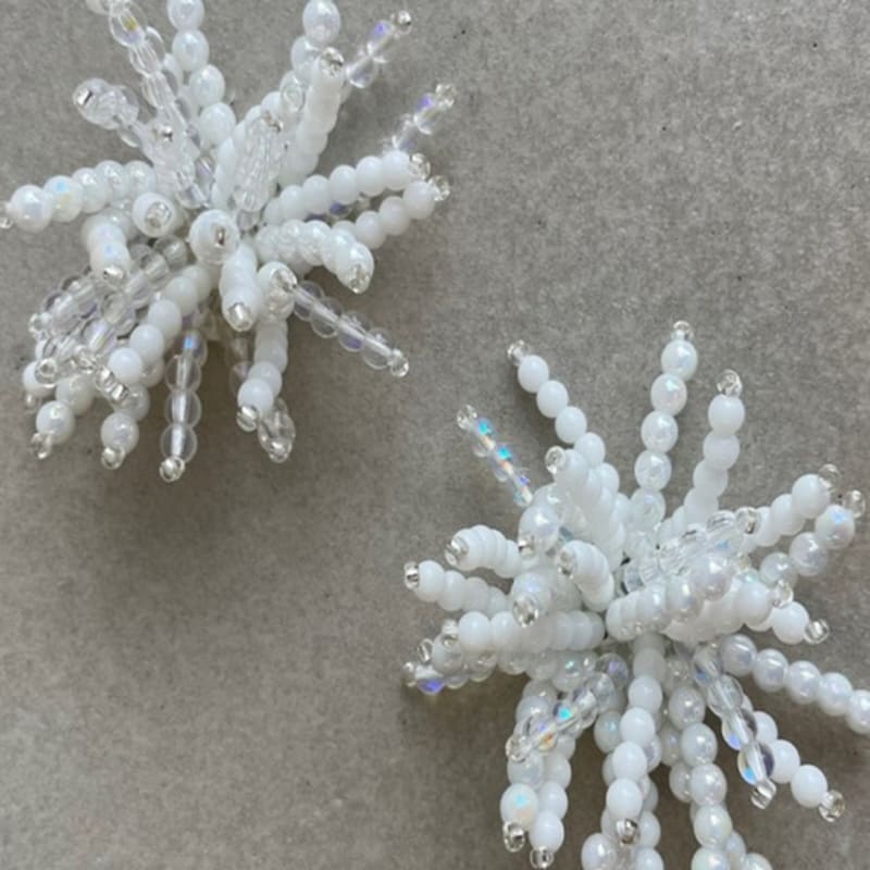 Fruta mixsed pearl coral earrings