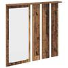 Wall Mounted Coat Rack with Shelf Reclaimed Wood Look 84 X 10 X 80 Cm