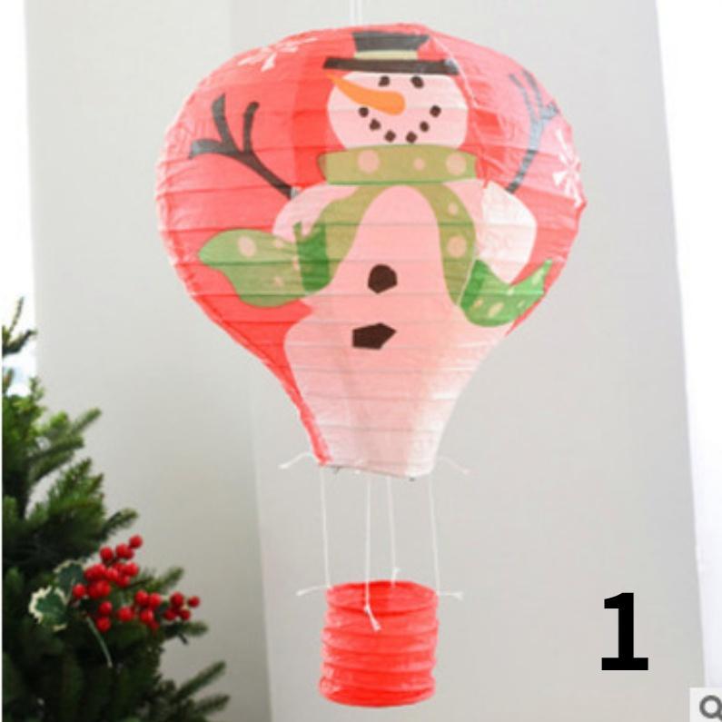 Commodity 1PC Santa Claus Elk Hot Air Balloon 12 Inch Paper Lantern Lampshade DIY Crafts Ceiling Hanging Xmas Decorations Party Supplies
