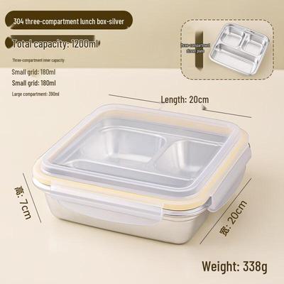 304 Stainless Steel Divided Lunch Box