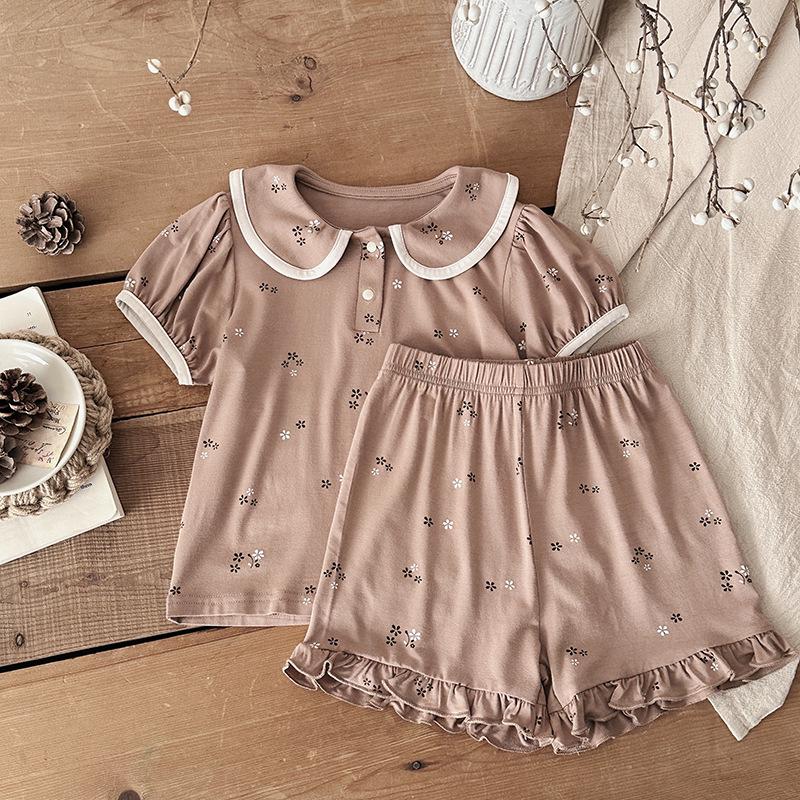 2025 Summer Kids' Pajamas: Korean Modal Short-Sleeve Set for Girls