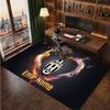 Juventus FC Custom Crystal Velvet Rug, Personalized Name Text Print, Football Logo Soft Non‑Slip Floor Mat Home Decor Gift