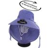 Durable Solar Fan Face Mask Sun Hat 300mA Wide Brim Tea Picking Work Hat UV Protection Full Wrap Bucket Hat Summer Unisex