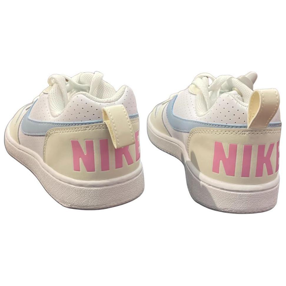 Nike Court Borough White Yellow Blue Women Sneakers HJ3492-141