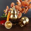 Durable Handicraft Fire-avoiding Dragon Gourd Brass Chinese Style Copper Gourd Ancient Craft Smooth Gourd Ornament Living Room