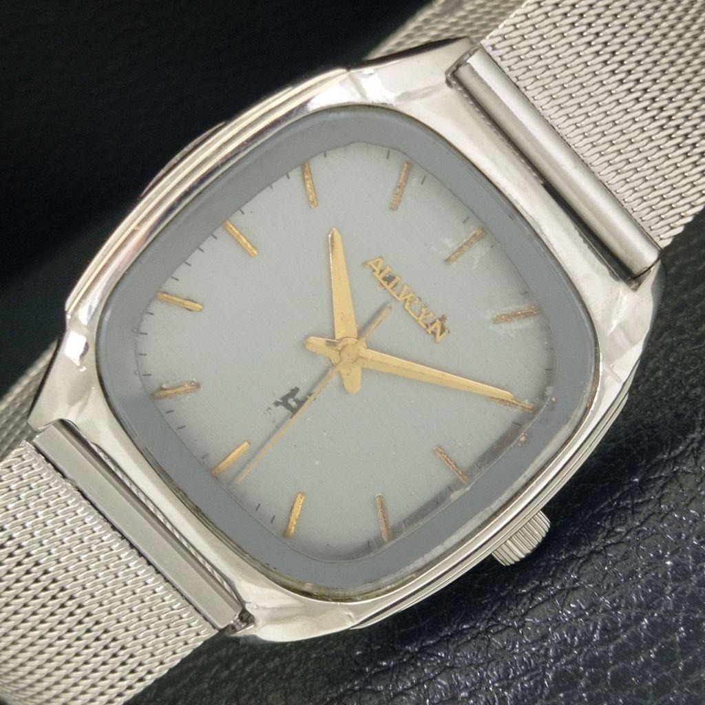 VINTAGE ALLWYN HAND-WINDING 6300A INDIA MENS ORIGINAL DIAL WATCH A704001-1